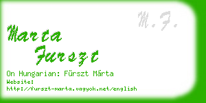 marta furszt business card